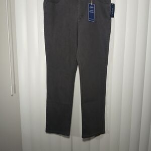 Charter Club Women's Dark Gray Straight Leg Jeans